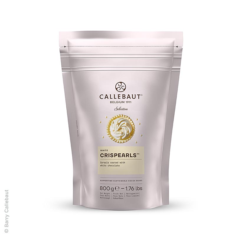 Crispearls White, sprøde hvide chokoladekugler, Callebaut (CHW-CC-CRISE0-02B), 800 g