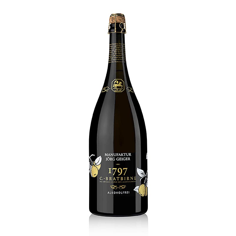 Jörg Geiger Pæreskumvin af C-Bratbirne, alkoholfri, Magnum, 1,5 l