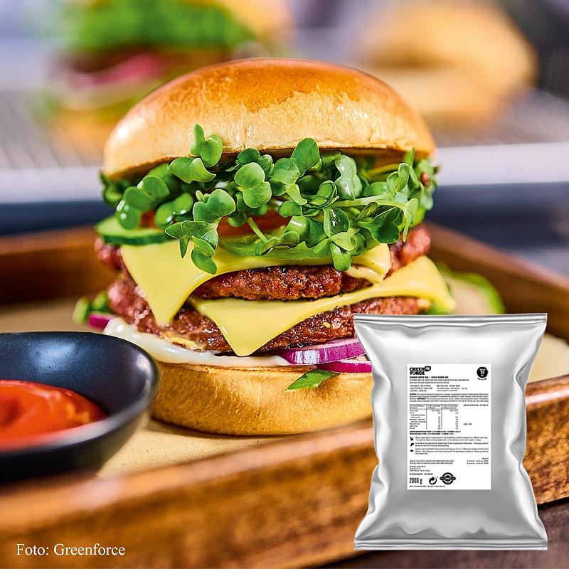 Greenforce færdigblanding til veganske burgerbøffer, af ærteprotein, 2 kg