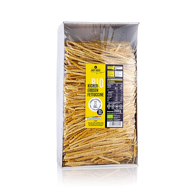 Just Taste kikærte-fettuccine, glutenfri, økologisk, 2,5 kg