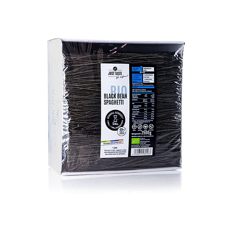 Just Taste spaghetti med sorte bønner, glutenfri, økologisk, 2,5 kg