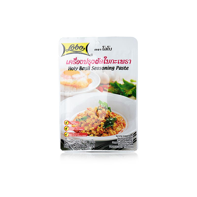Holy Basil Seasoning Paste, krydderipasta, Lobo, 50 g