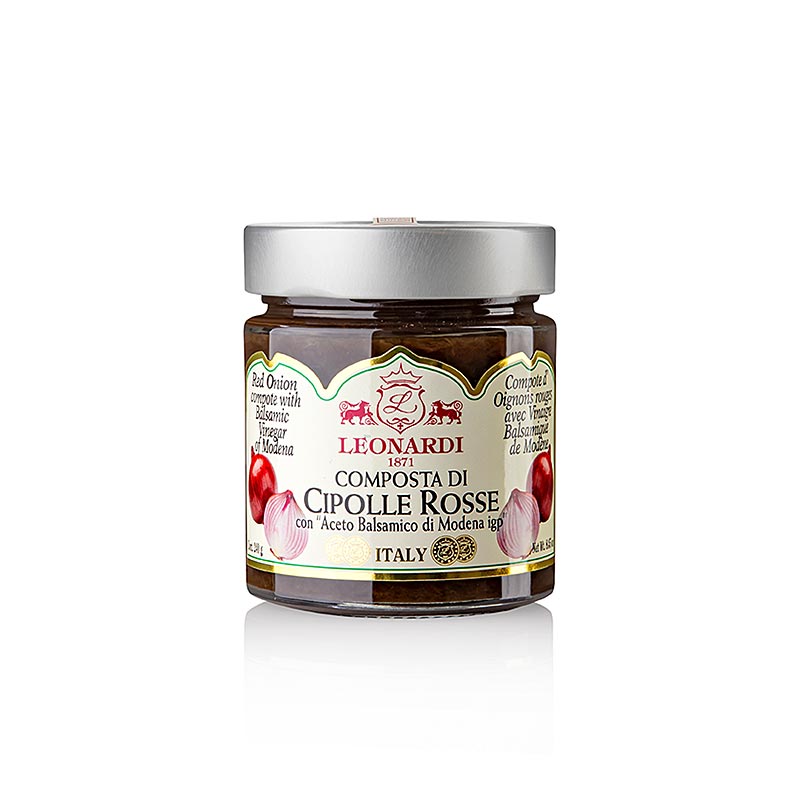 Kompot af røde løg med balsamico di Modena, Leonardi, 240 g