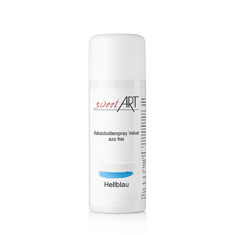 Kakaosmørspray, fløjlseffekt, lyseblå, Sweet Art, 400 ml