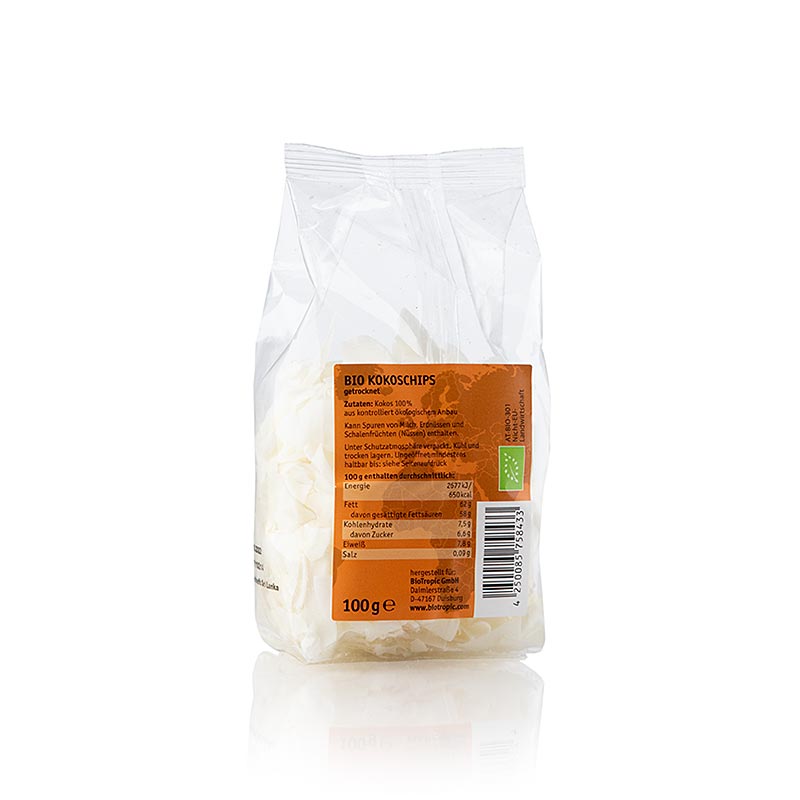 Kokoschips, økologisk, 100 g