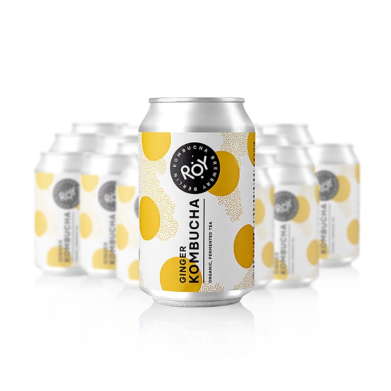ROY Ginger Kombucha Berlin, økologisk, 7,92 l, 24 x 330 ml