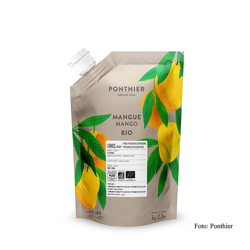 Ponthier mangopuré, 100 %, økologisk, 1 kg