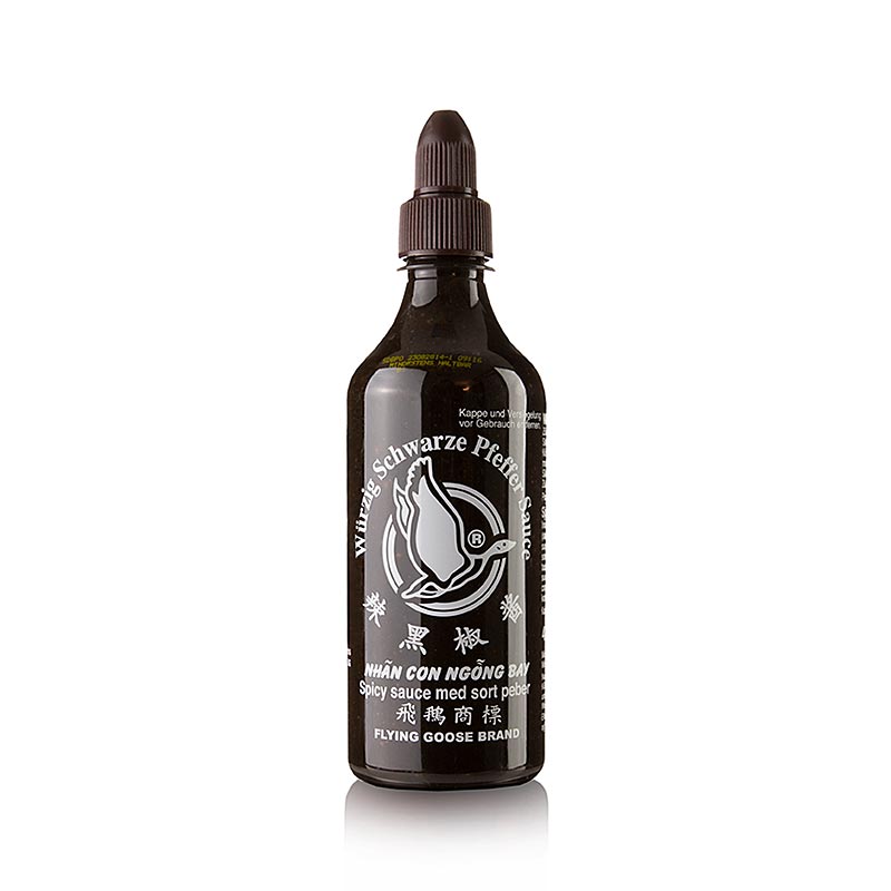Sort peber sauce, på sojasovsbasis, Flying Goose, 455 ml