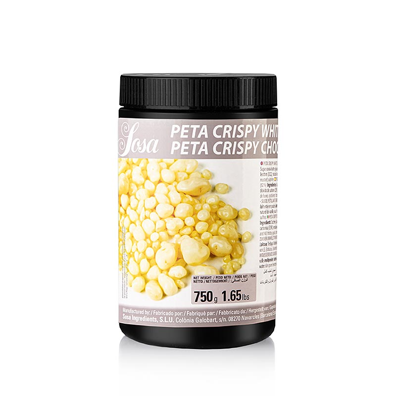Sosa Peta Crispy, overtrukket med hvid chokolade, Knall Brause, 750 g