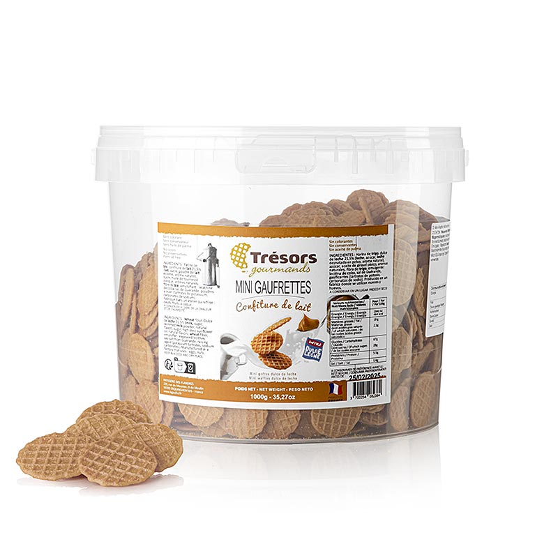 Barsnack Gaufrettes – franske mini-vafler med Dulce de Leche (karamel), 1 kg