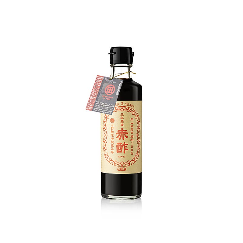 Akazu – Rød premium-eddike af sake-presserester, 3 år, Kohno Honten, Japan, 275 ml