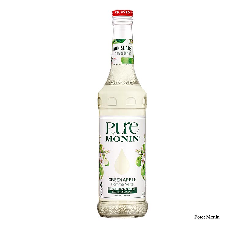 Monin PURE - Green Apple (grønt æble), usødet, 1:25, 700 ml