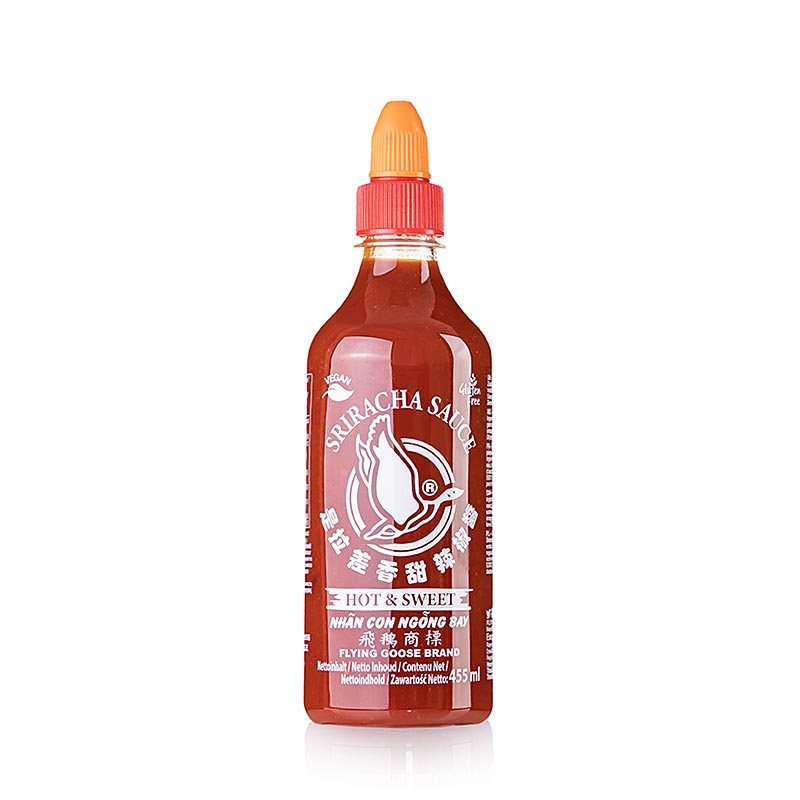 Sriracha Chili-Sauce, sød-stærk, Flying Goose, 455 ml