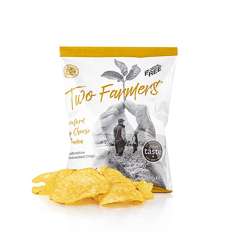 Two Farmers – Kartoffelchips "Hereford Hop Cheese & Onion", 40 g