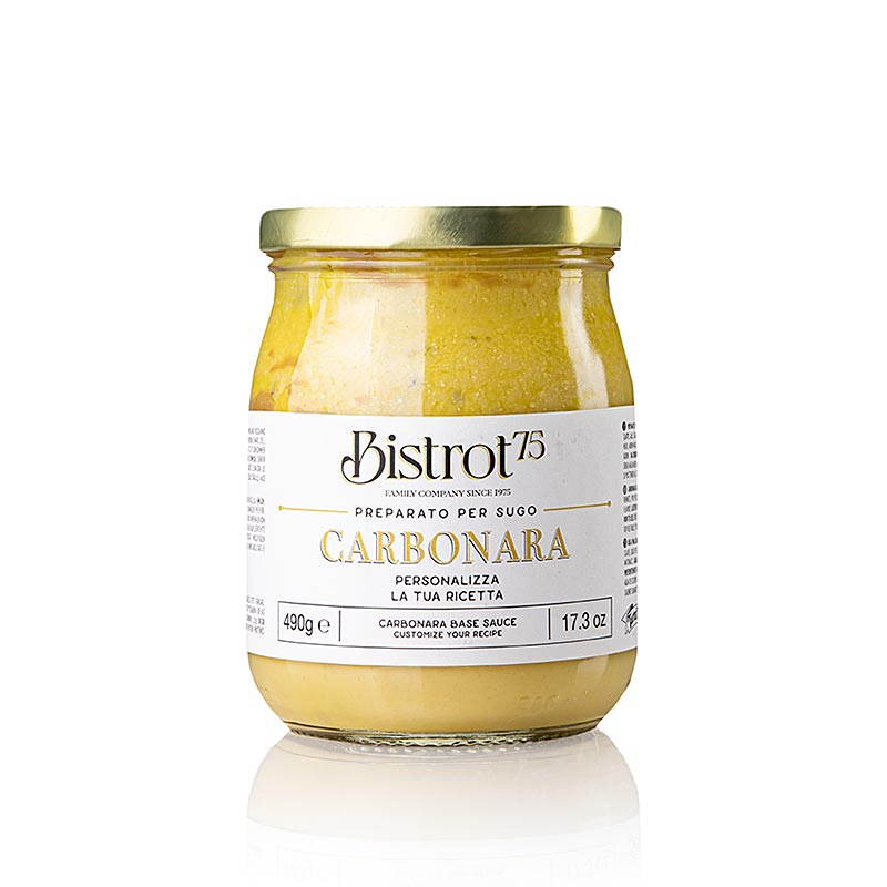 Tartuflanghe - Bistro 75 - Carbonara æg-saucebase, uden bacon, 490 g