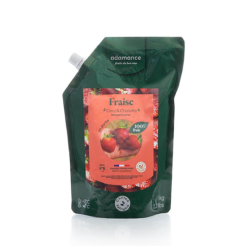 Adamance Jordbær (Clery & Charlotte), usødet, pasteuriseret, 1 kg