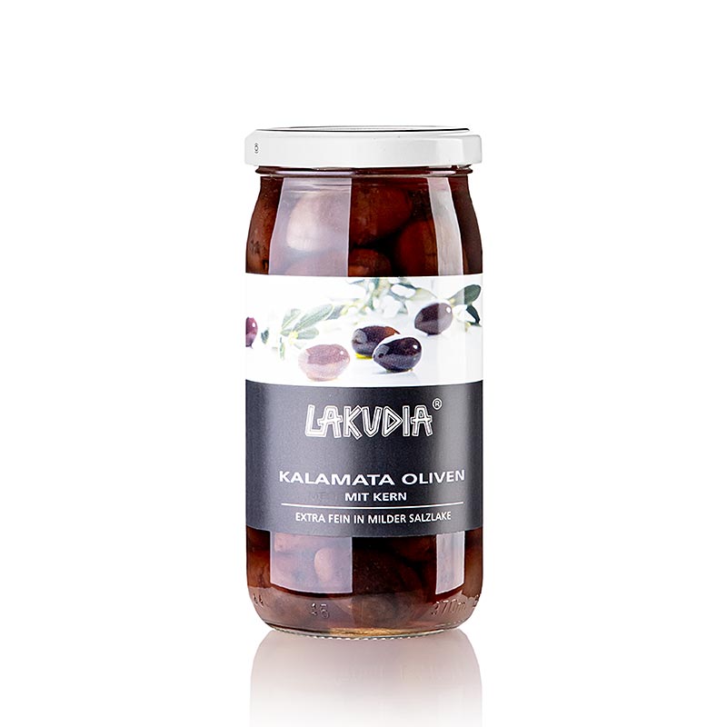 Kalamata-oliven, med sten, Lakudia, 355 g
