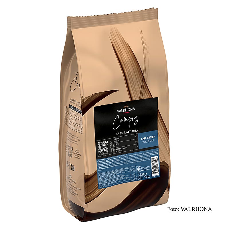 Valrhona Compoz-chokolade – mælkechokoladebase, callets, 3 kg