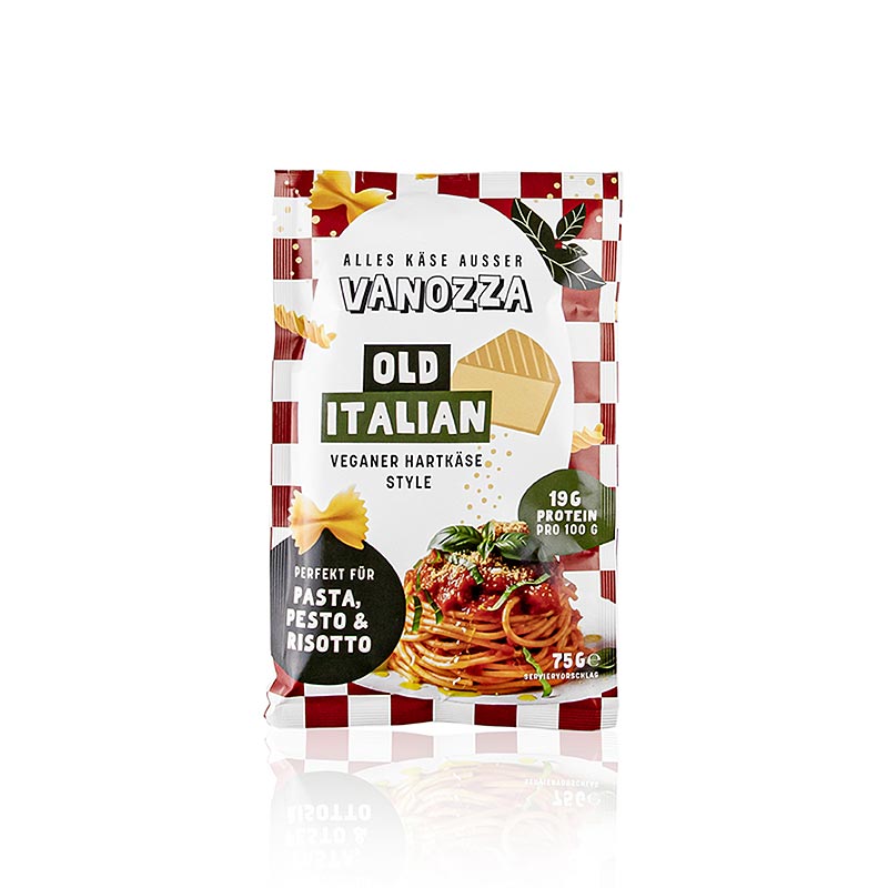 Vanozza – Old Italian, vegansk alternativ til hård ost, 75 g