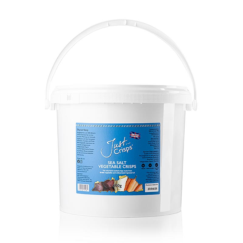 Grøntsagschips (pastinak, gulerod, rødbede), Just Crisps, 600 g