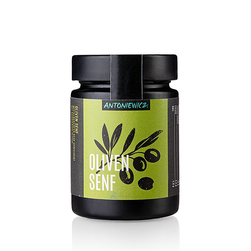 Heiko Antoniewicz - Oliven-sennep, mellemstærk sennep med kandiserede oliven, 180 ml