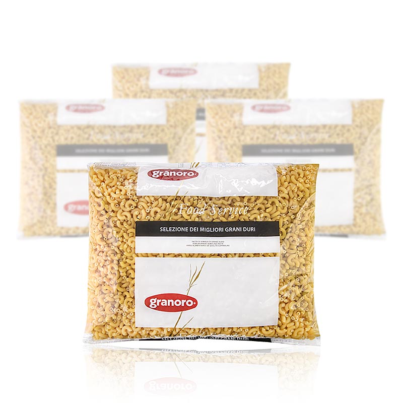 Granoro Fagiolini Rigati (små rørformede nudler) nr. 50, 12 kg, 4 x 3000 g