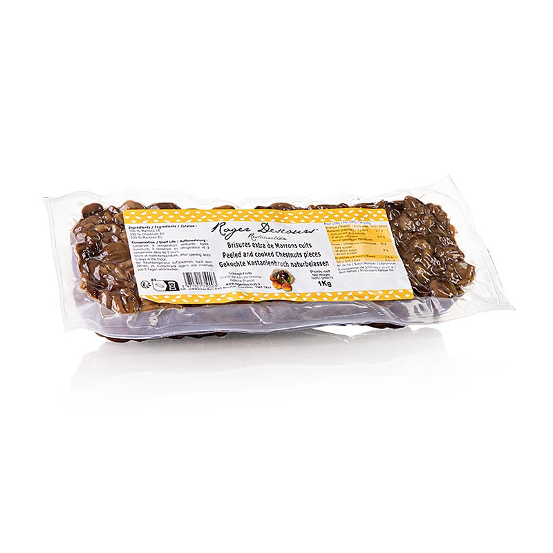 Roger Descours kastanjer, BRUCH, skrællede, kogte, vakuumpakket, 1 kg