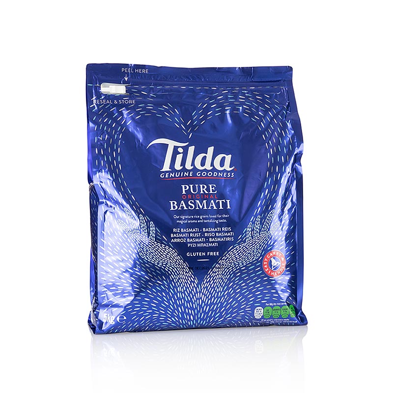 Tilda basmatiris, pose med lynlås, 5 kg