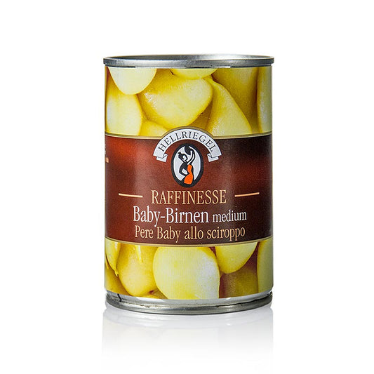 Hellriegel Baby-pærer, let sukkerlagte, 400 g dåse