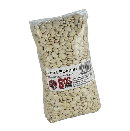 Bønner, limabønner – Haricots de Lima, lyse, tørrede, 1 kg