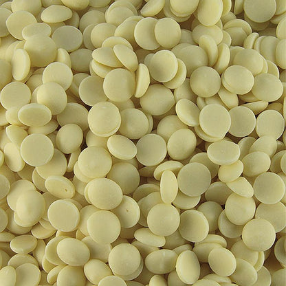 Hvid chokolade, callets, 28 % kakaosmør, 22 % mælk, 2,5 kg