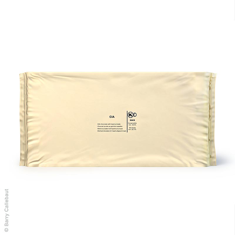 Gianduja – hasselnøddemælkchokolade, blok, 26 % kakao, Callebaut, 5 kg