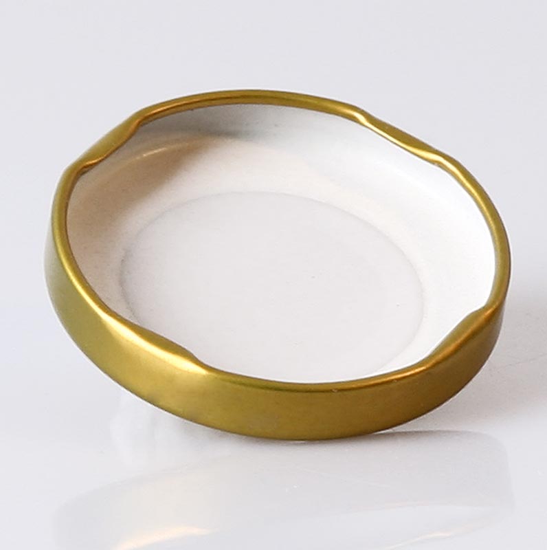 Låg, guld, til sekskantet glas, 58 mm, 191 ml, 1 stk