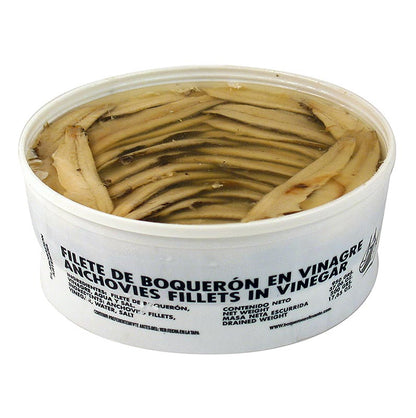 Ansjosfileter, i eddike, hvide, 900 g