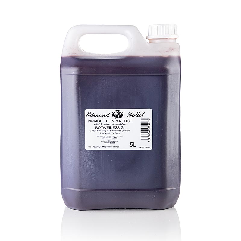 Ældet rødvinseddike, Fallot, 5 L