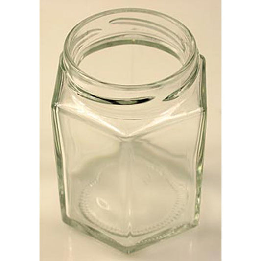 Glas, sekskantet, 191 ml, ø 58 mm munding, uden låg, 1 stk.