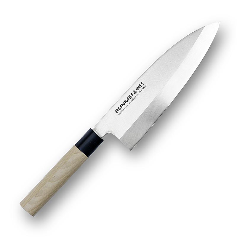 Global Bunmei 1801-195 Deba-kniv, Honoki-træskæfte, 19,5 cm, 1 stk.