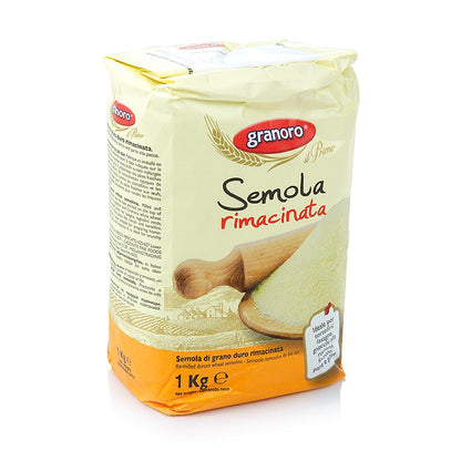 Hård hvedegryn, Semola rimacinata, Granoro, 10 kg, 10 x 1000 g