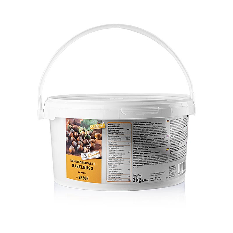 Hasselnøddepasta, glat, 88 % hasselnøddepuré, Dreidoppel, nr. 222, 3 kg