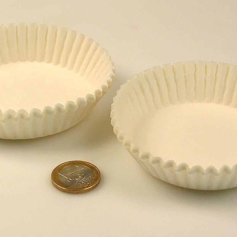 Papirkapsel, hvid, ø 70/77 mm, 20 mm høj, 1.000 stk.