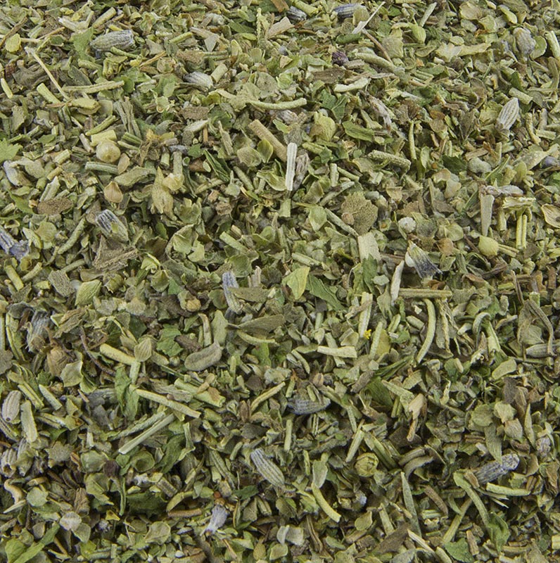Provencalske urter, tørrede, rosmarin/majoran/oregano/basilikum/persille/lavende, 1 kg