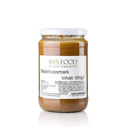 CHEF FOOD Hasselnøddepuré, 100 % puré uden tilsætningsstoffer, 650 g