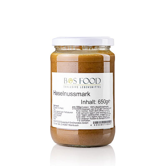 CHEF FOOD Hasselnøddepuré, 100 % puré uden tilsætningsstoffer, 650 g