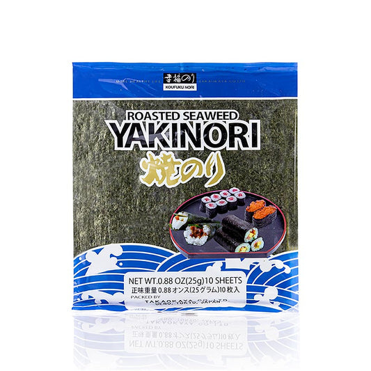Yakinori, fuld størrelse, tørrede tangblade, ristede, 20 g