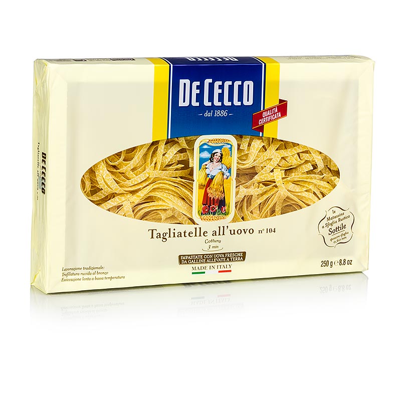 De Cecco Tagliatelle med æg, nr. 104, 250 g