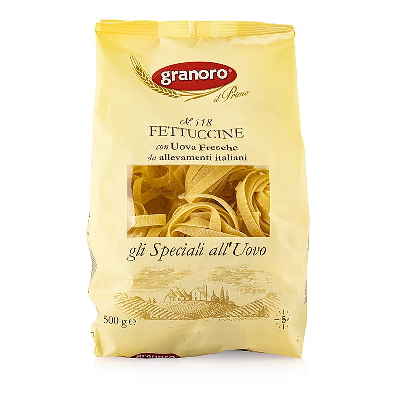 Granoro Fettuccine med æg, brede båndnudler, nr. 118, 500 g