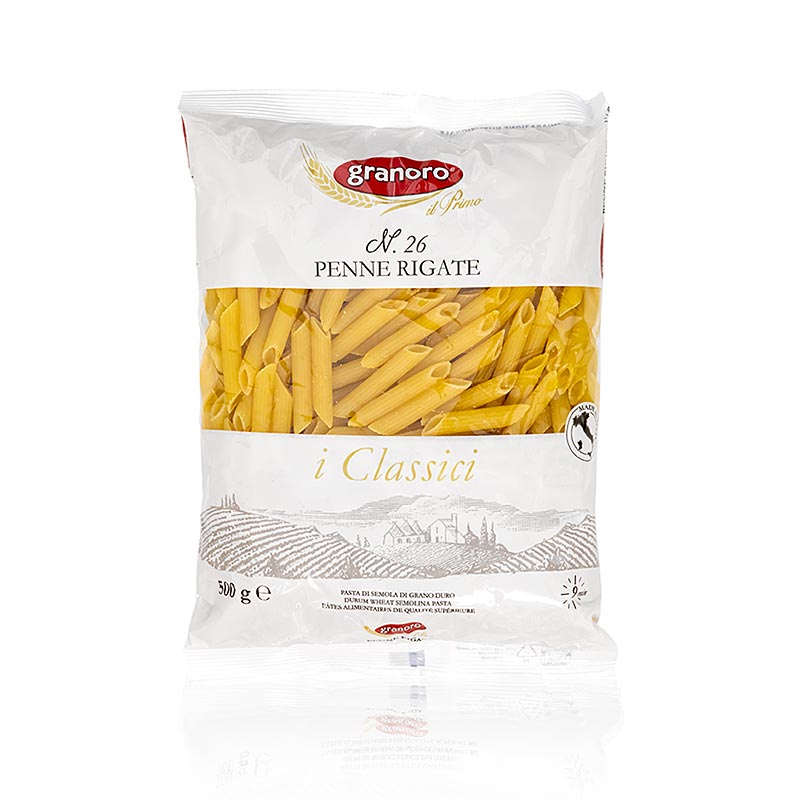 Granoro Penne Rigate, riflet, 7 (5) mm, nr. 26, 500 g