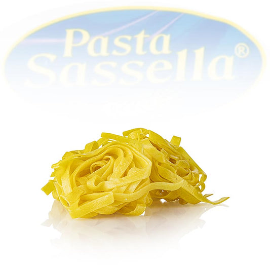 Friske fettuccini all Uovo, båndnudler, 6 mm, Sassella, 500 g