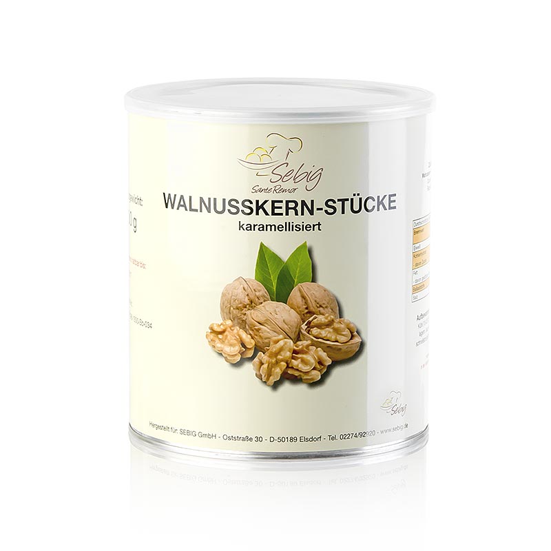 Valnøddekerner, karamelliserede, 500 g