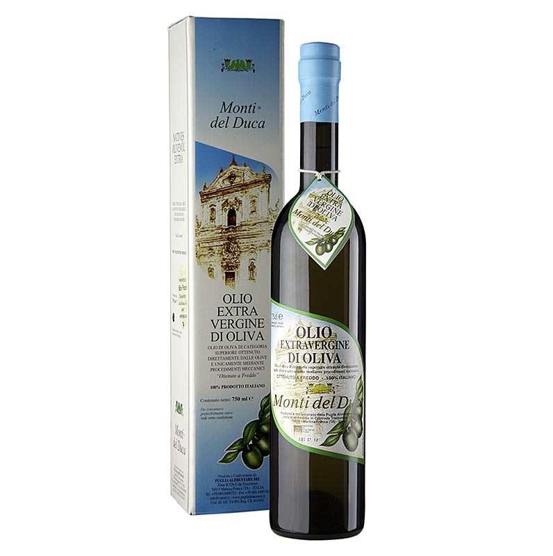 Ekstra jomfruolivenolie, Caroli Auslese "Monti del Duca", delikat frugtig, 750 m